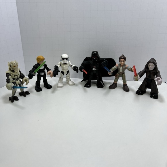 Hasbro Other - Star Wars Galactic Heroes Figure Lot Darth Vader‎ Luke Rey Stormtrooper Grievous